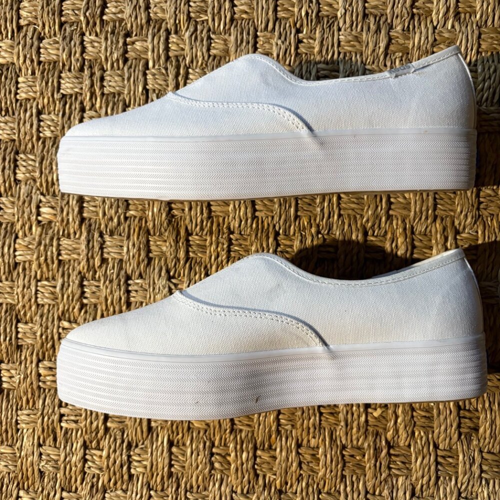 NWT Keds Point Slip Canvas platform sneakers in White - Picture 6 of 12